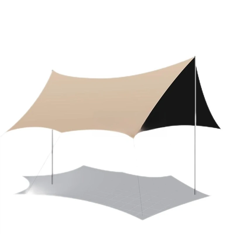 

Vinyl canopy tent outdoor equipment camping tables and chairs camping six-piece set free awning