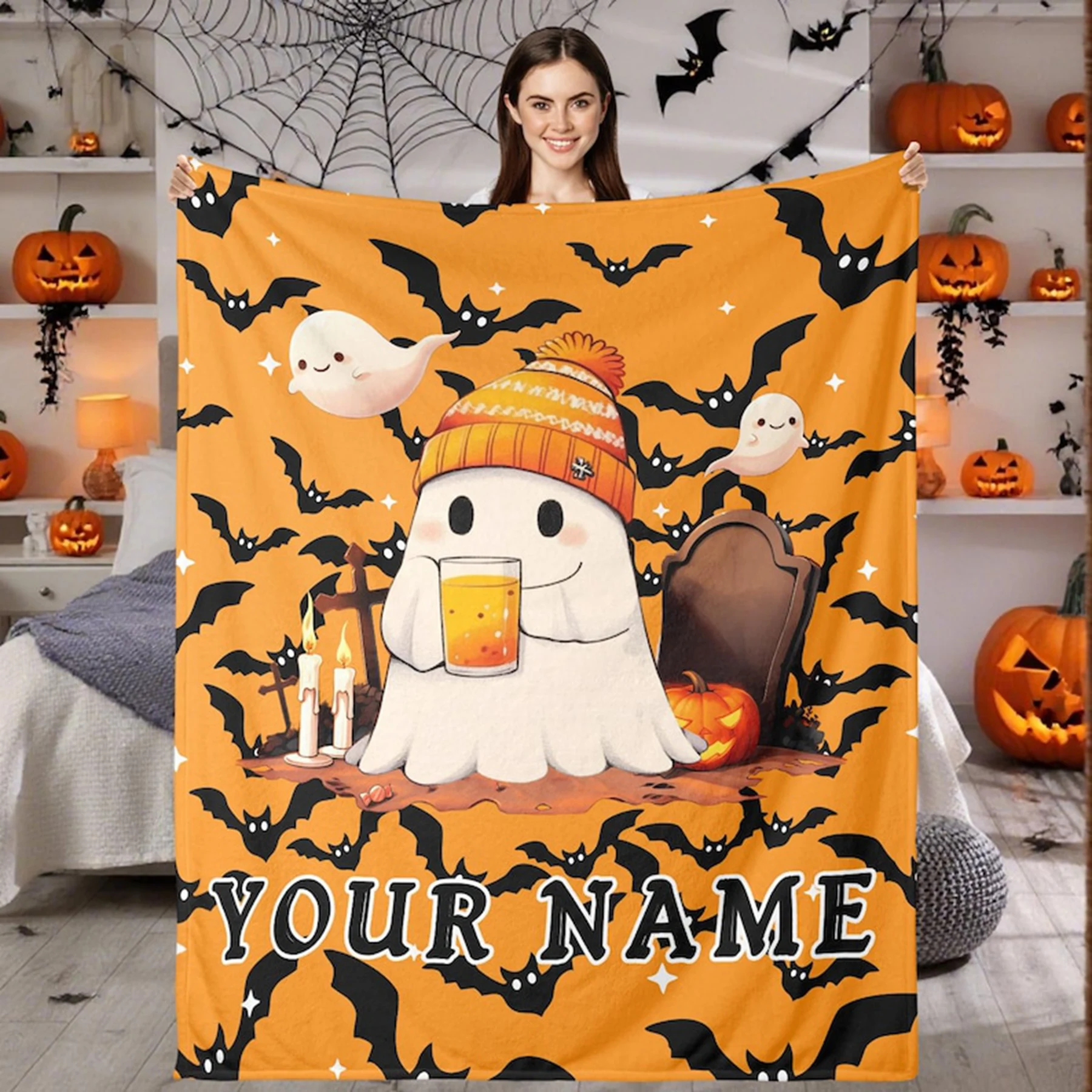 Personalized Name Custom Blanket, Vintage Flannel Blanket, Custom Gift for Couples and Family Memories, Unique Souvenir Present