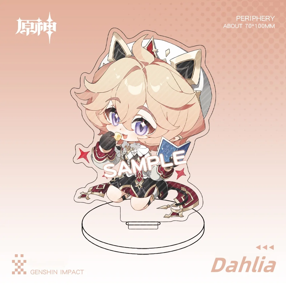 New Genshin Impact Character Stand Dahlia Skirk Cartoon Anime Tabletop Acrylic Ornament Game Cute Badge Gift