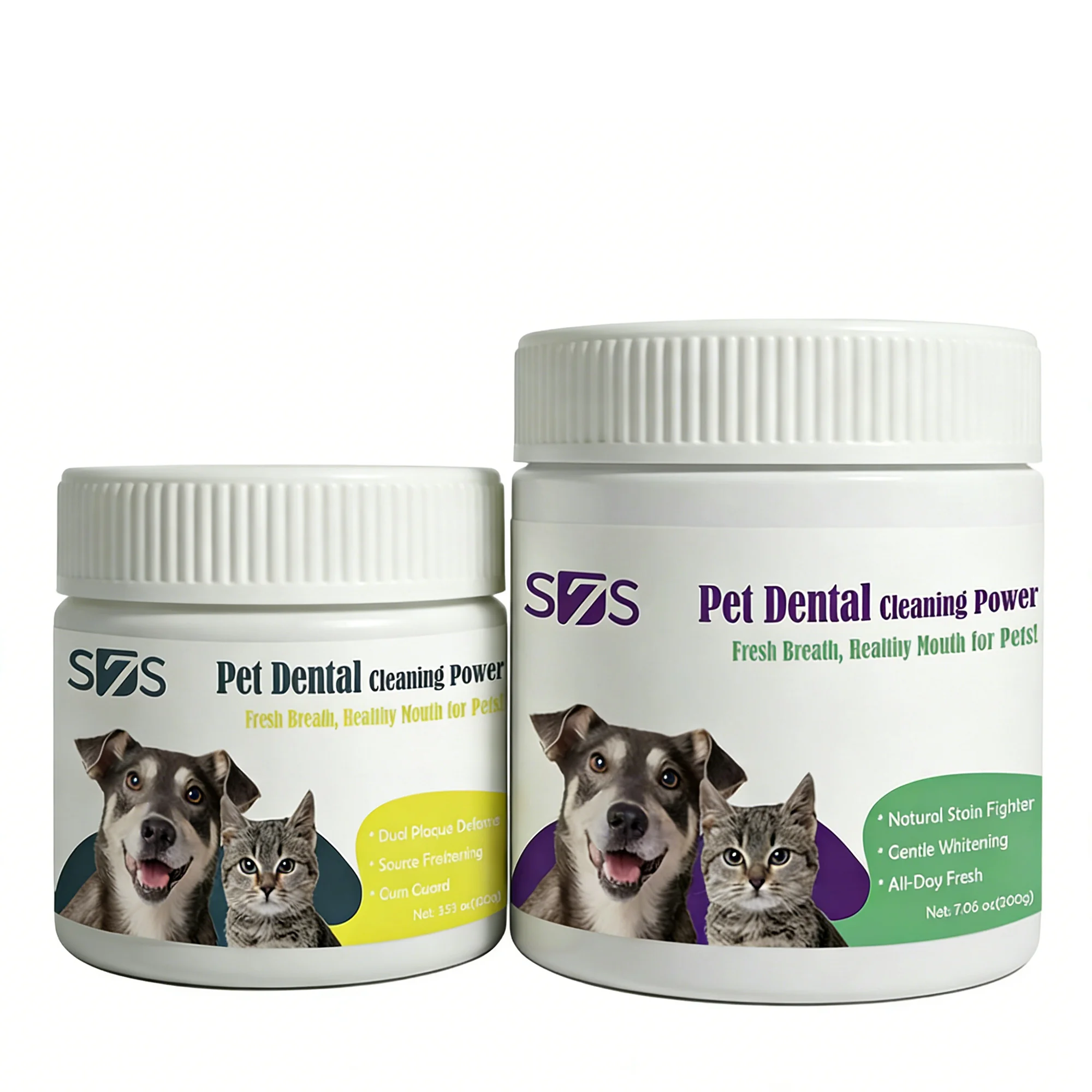 Natürliches Zahnpulver für Haustiere (100 g Rindfleisch) | Mundhygienebooster für Katzen und Hunde, einfach zu verwendende Formel zum Entfernen von Zahnstein und Plaque