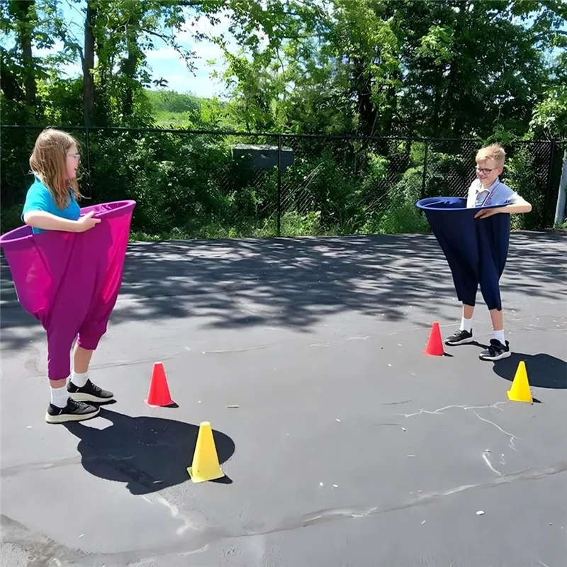 ODIES-pantalon grand-mère géant, ensemble de jeu de cour, lancer en plein air, jeu de capture de balle amusant pour les fêtes sur le côté du groupe, réunions de famille, jaune