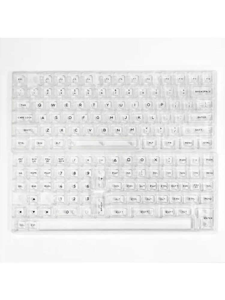 

132Pcs Full Set Clear Crystal Keycaps Custom DIY Transparent Keyboard Replacement Keycaps