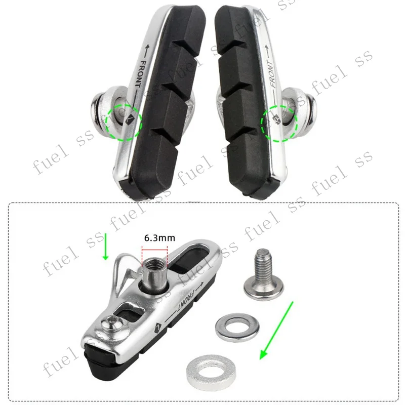 S+ Bike Maintenance Bike C-Brake Pads Rubber Brake Blocks Efficient Stopping Power