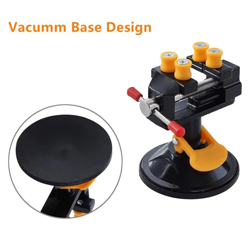 Jewelry Vice Vise Stand Rotatable Drill Press Universal Mini Table Bench Screw Clamp Engraving Table Vice Rotatable Adjustable