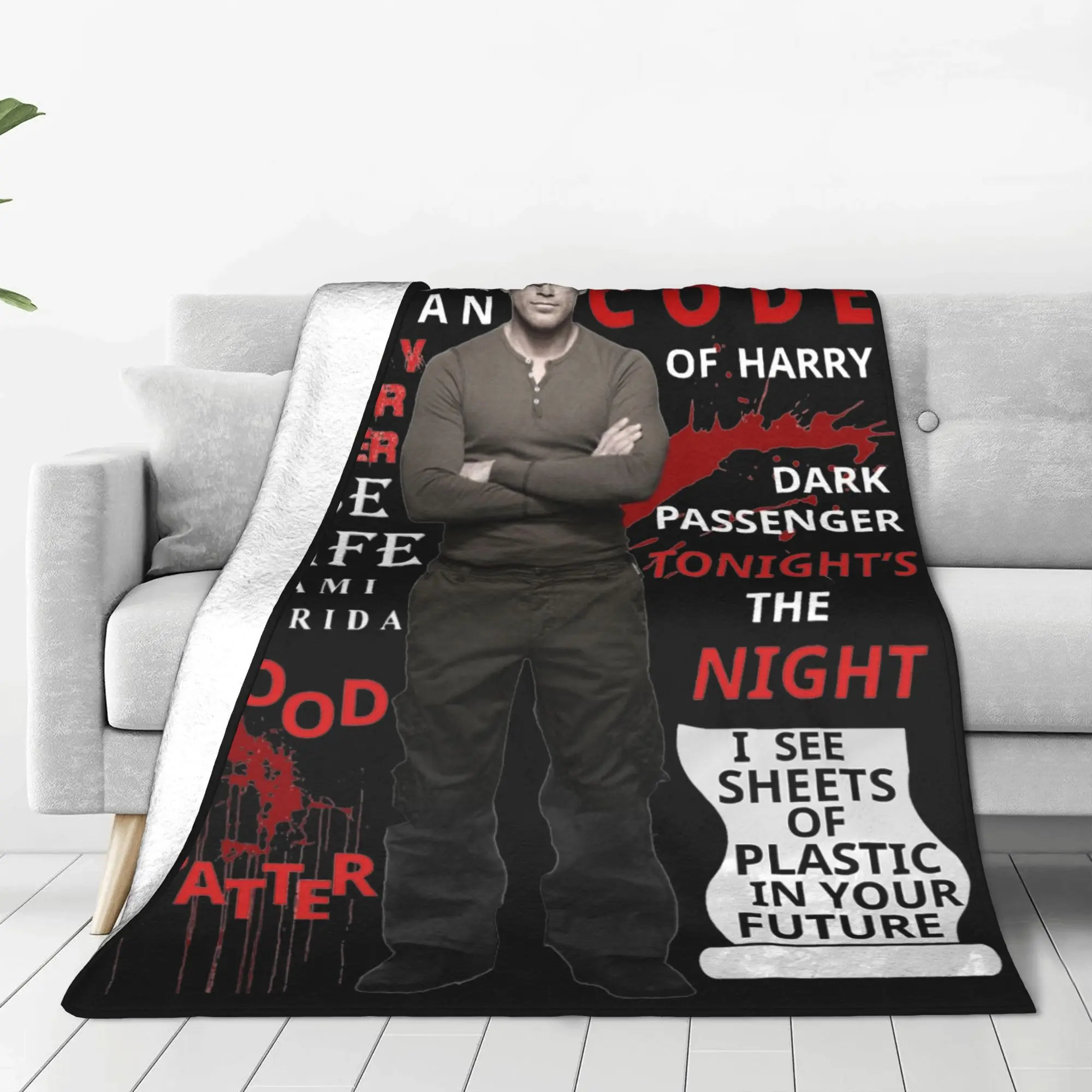 Dexter Morgan Blanket Cover Coral Fleece Plush  Super Soft Throw Blanket for Bed Bedspread