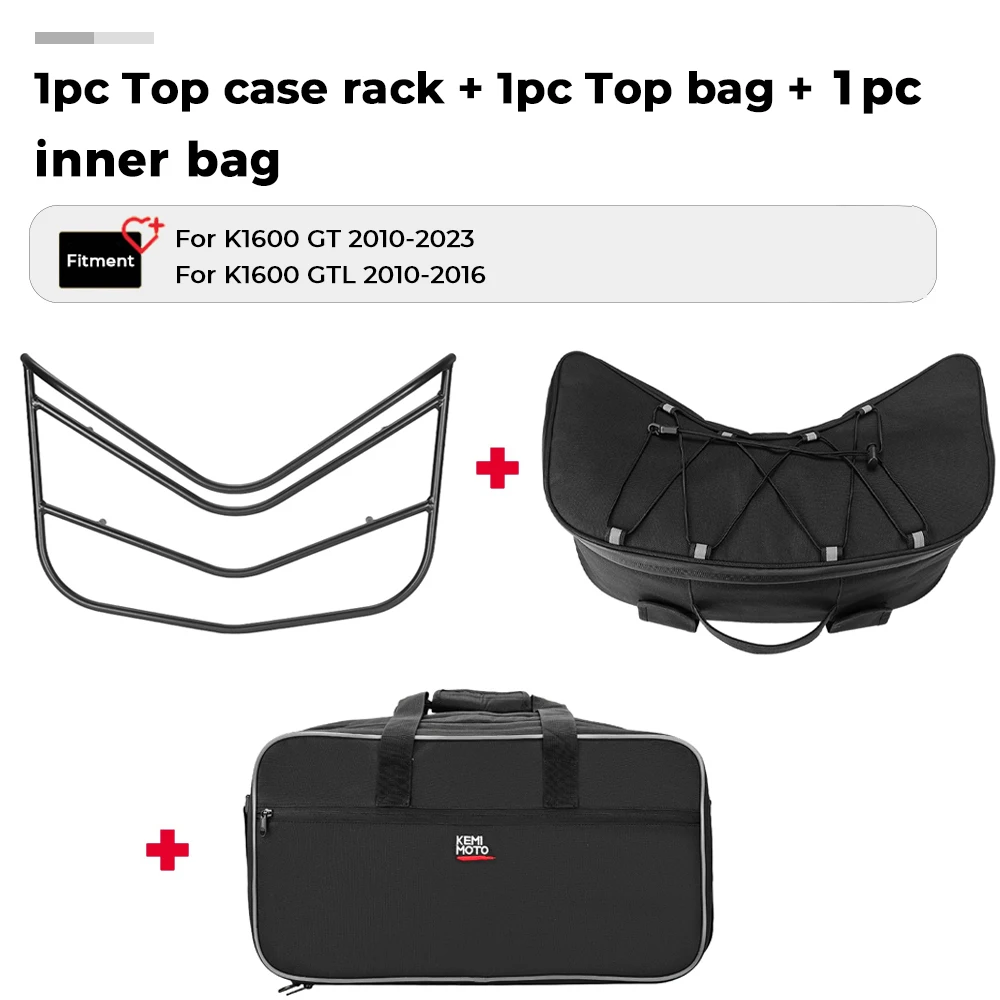 Great Bikers Gear Kit Complet Sacoches Intérieur Coffre Latéral Et Top Case - Compatible K1600GT K1600GTL R1200RT R1250RT