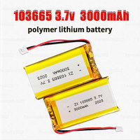 Li Po 103665 Battery 3.7V 3000mAh Polymer Lithium Batteries for Bluetooth Keyboard Tablet PC Dvd Speaker Digital Camera