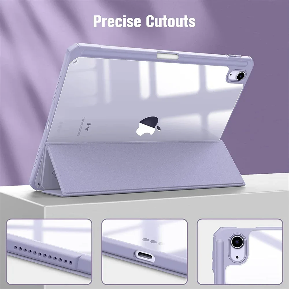 Clear Transparent Case For iPad Pro 2024 11 12.9 10.2 13 Air 4 5 MINI 6 7 8 9 10 Generation Sleeve Shockproof Hard Cover Funda