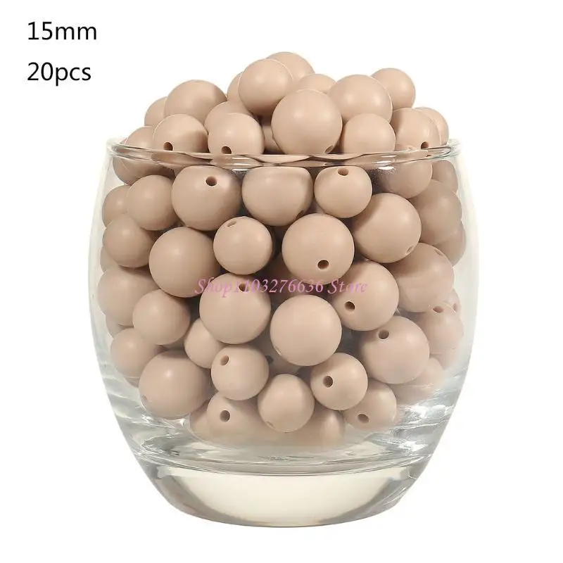 

R6fd 20pcs/лот круглый форма свободные бусины пищевые силиконовые бусины детское прореживание 12 мм Силиконовые шарики DIY Clip