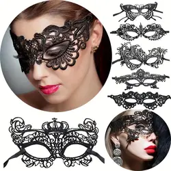 Women's Lace Mask Fashionable Sexy Black Hot Selling Fun Eye Masks Fun Black Dance Party Cosplay Mask Accessories