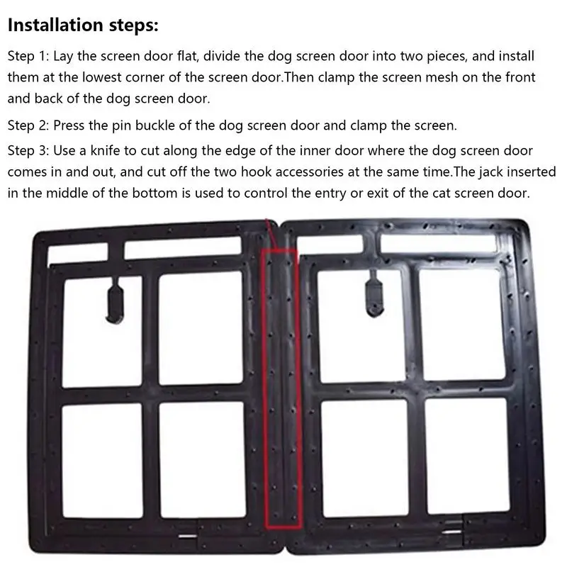 Doggie Door For Sliding Door Magnetic Closure Doggy Door For Wall Easy Setup Pet Door Pet Must Have For Dog Cat Kitten Puppy For