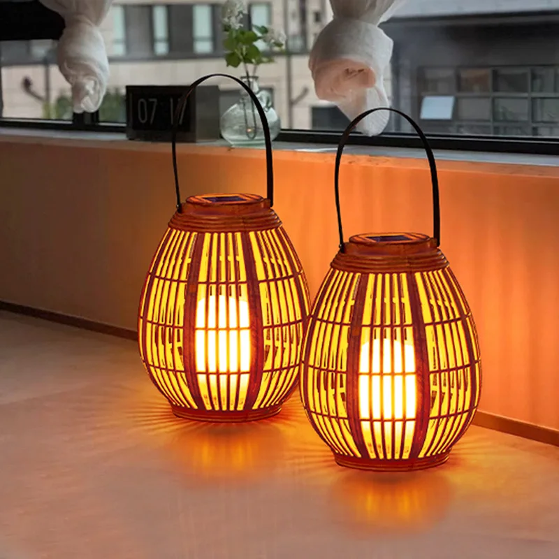 

LED Outdoor Solar Portable Light Bamboo Garden Lamp Courtyard Floor Lamp Waterproof Insect Prevention Automatic Lighting
