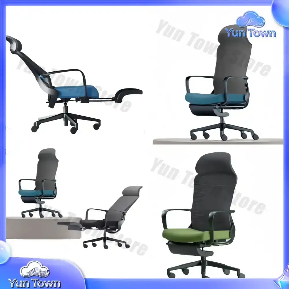 Cadeira Executiva Moderna de Luxo para Escritório, Design Ergonômico em Malha com Função de Reclinação para Pausas para Almoço