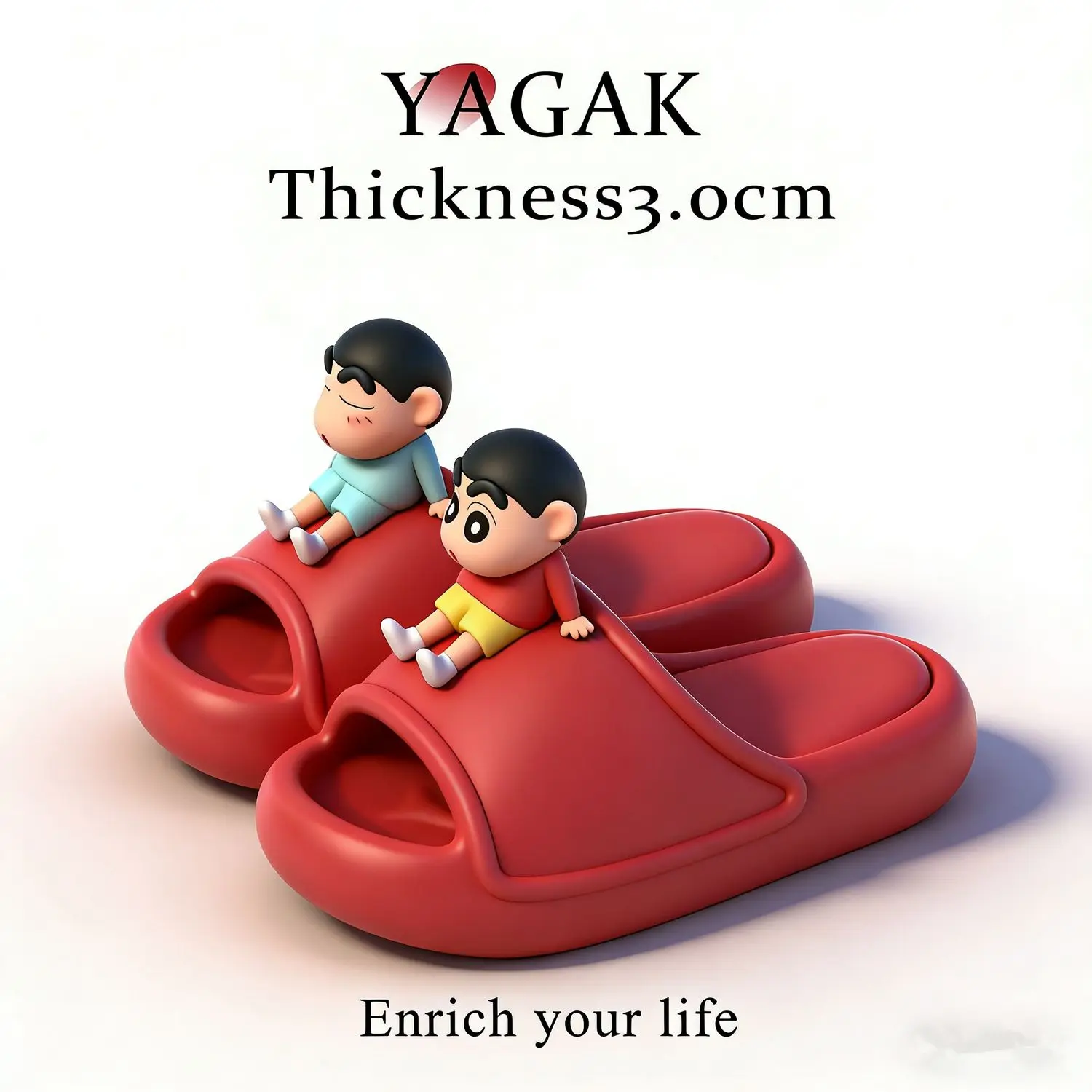 

Новые тапочки для пары «Кавайный Шин-чан» 2026 года, домашние летние мультяшные тапочки с толстой подошвой из ЭВА, нескользящие, мягкие, милые сандалии, подарок