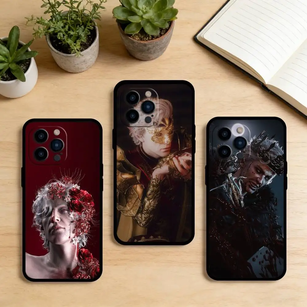 

AAA B-Baldur Gate 3 AstarionS Phone Case For iPhone 17,16,15,14,13,12,11 Plus,Pro Max,XS,Soft Silicone Black Cover