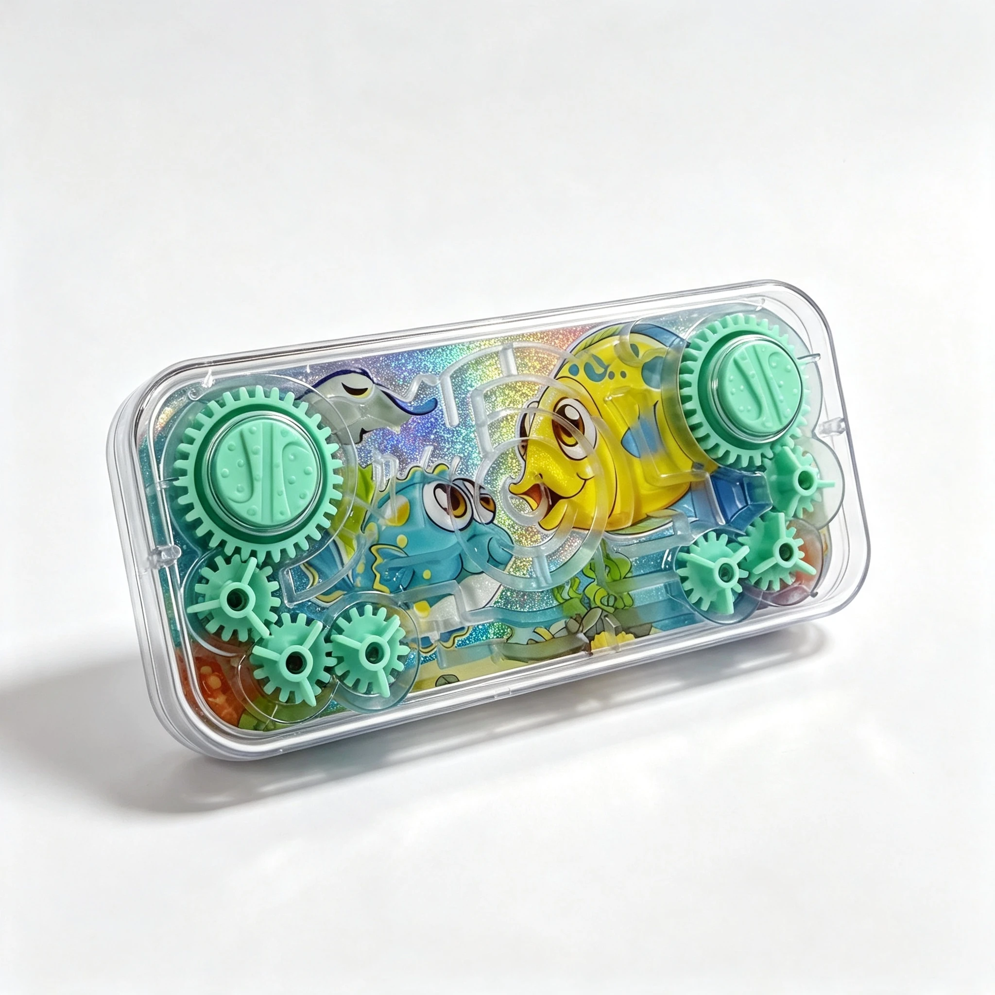 Sea Animal Maze Ball Game Transparent Gear Handheld Puzzle Toy Kids Concentration Training Stress Relief Desktop Game