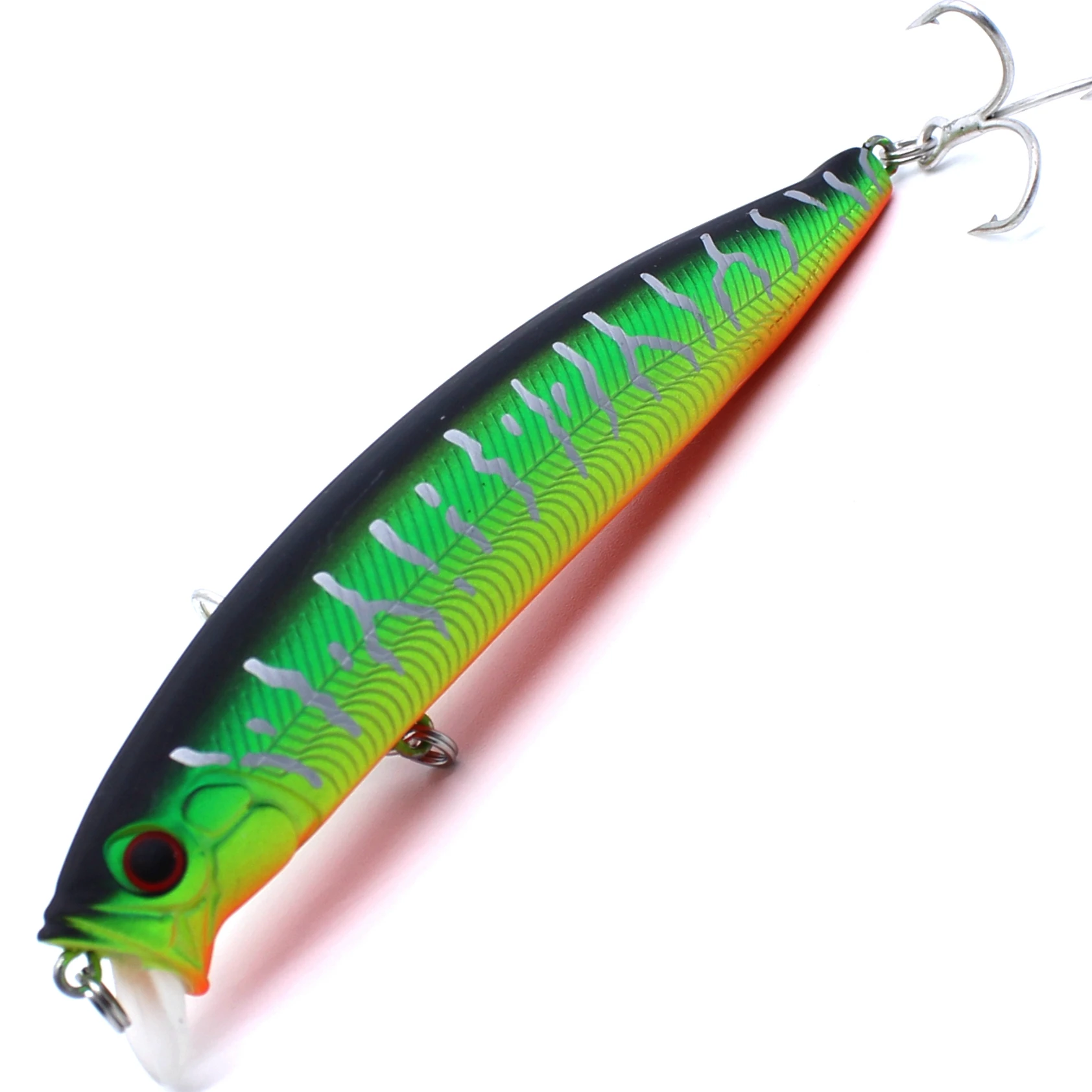 AOCLU Seebarsch Killer Schwimmender Wobbler 105 mm 18 g 0,1–0,5 m Harter Köder Minnow Jerk Angelköder Gewichtsübertragung Langwurfhaken – Detail 11
