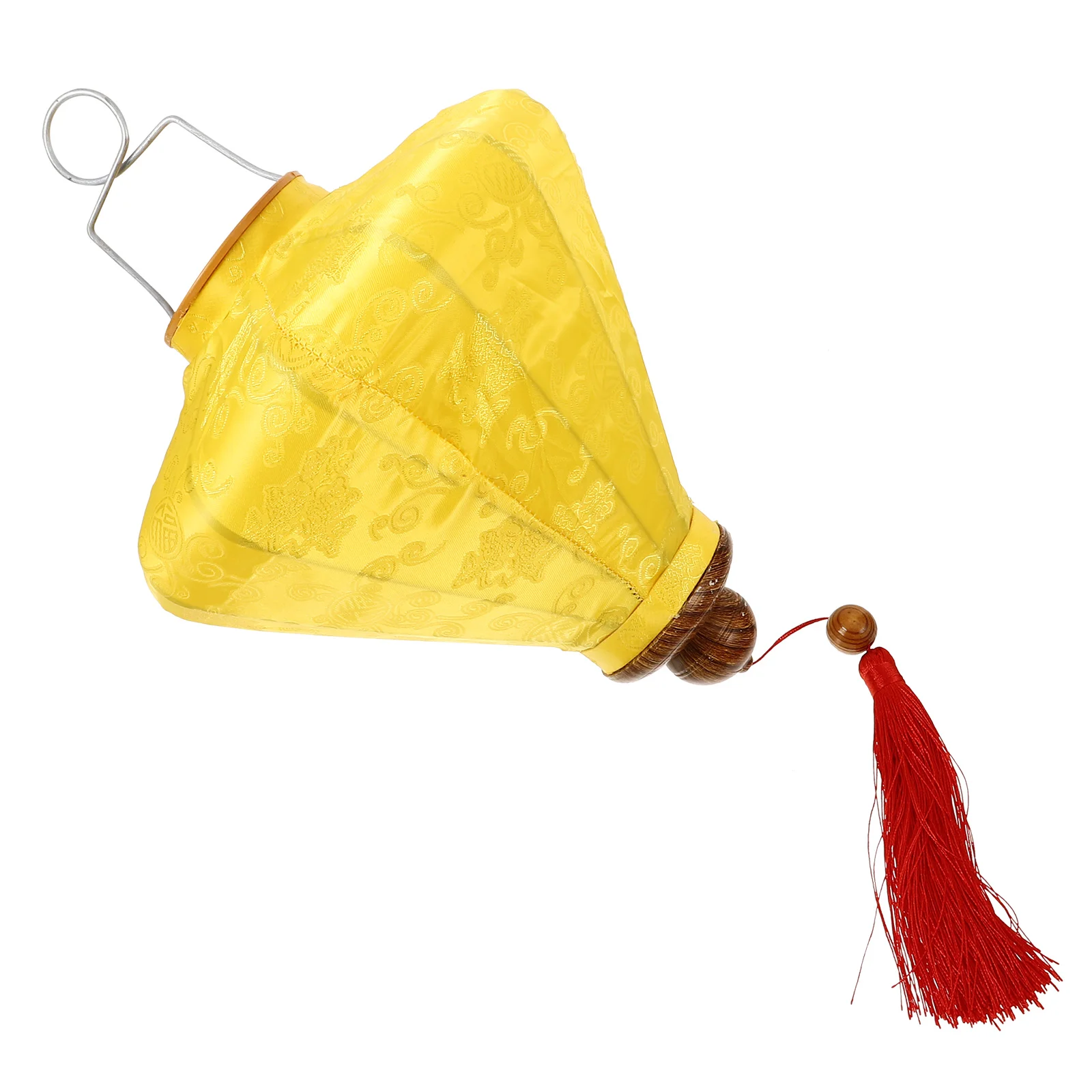 

1 Unique Drop Shape Vietnamese Lantern Flocking Cloth Yellow Decorative Outdoor Hanging Light Cover for Weddings Festivals