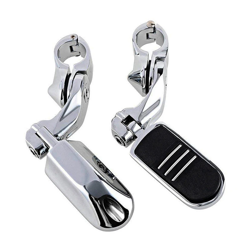 2 Piece Motorcycle Pedal Pedal Foot Pegs Kit 1-1/4 Inch As Shown Metal For  Davidson Streamliner Touring Road Ride