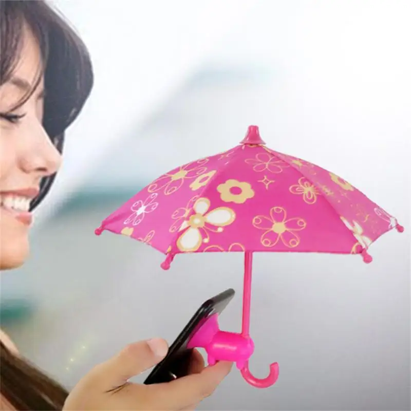 Mini Umbrella & Phone Holder - Sun Shield Mount with Universal Suction Cup Stand, Cute Design