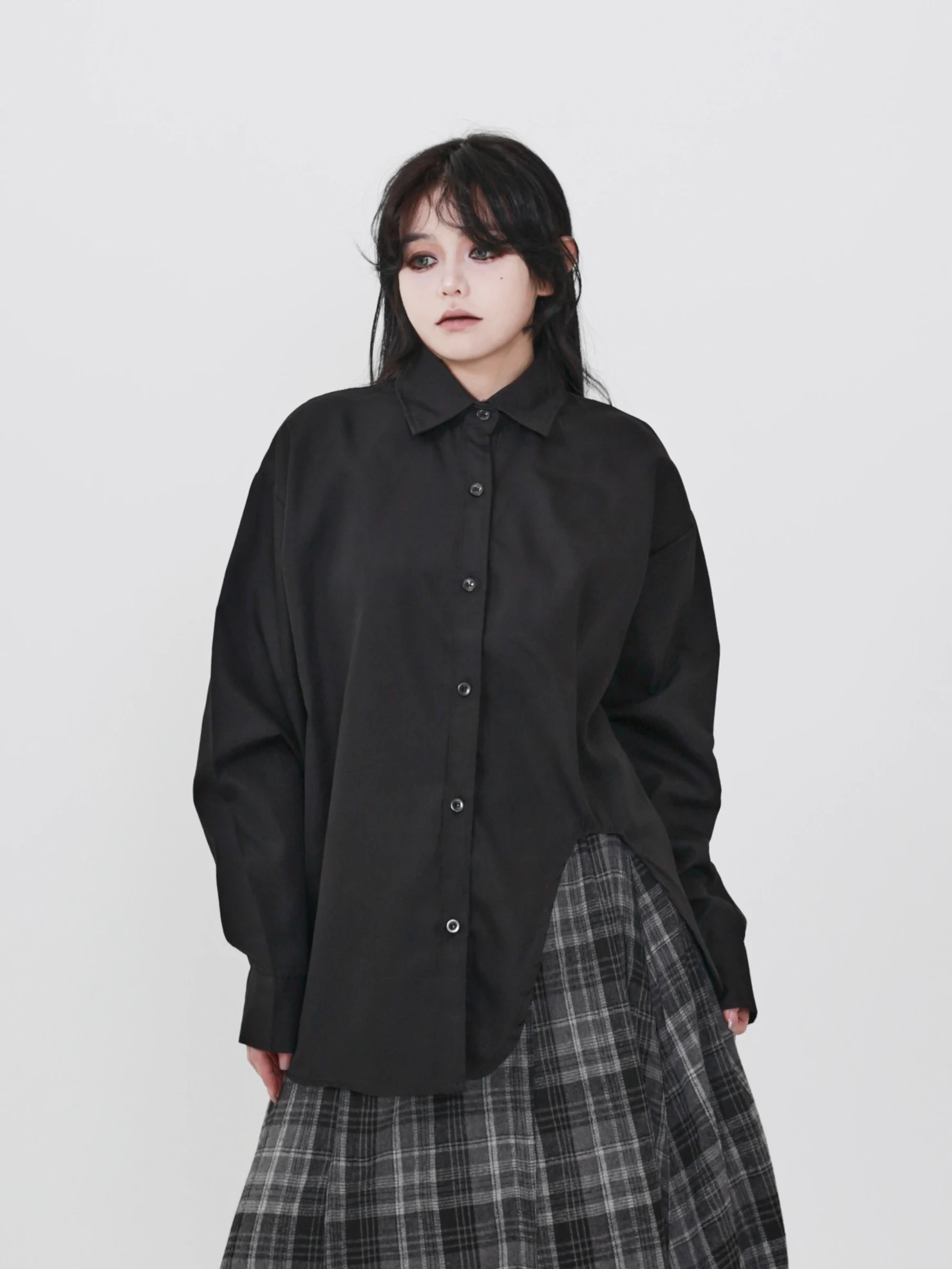 

k Sle Women's irt Spring New Loose Long Sve Dra Texture Casual Breathable Faion High Quali Chinese Brand