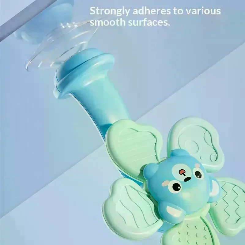 Children High Chair Toys Suction Cup Spinner Dining Table Rattles Fidget Educational Montessori Calming Travel Toy Gift