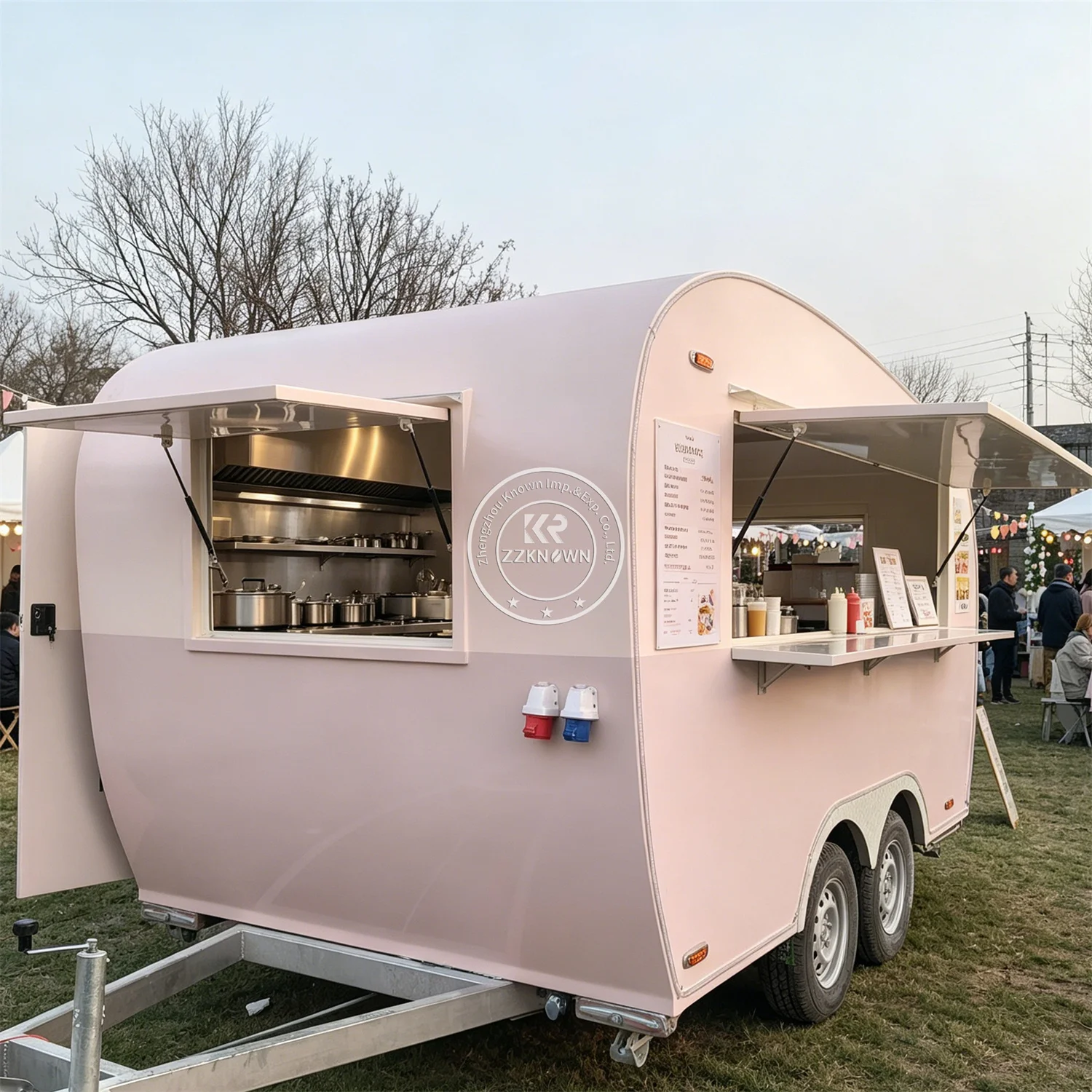 Concession Food Truck Street Catering Trailer Custom Mobile Bubble Tea Truck BBQ Pizza Taco Food Trailer With Full Kitchen