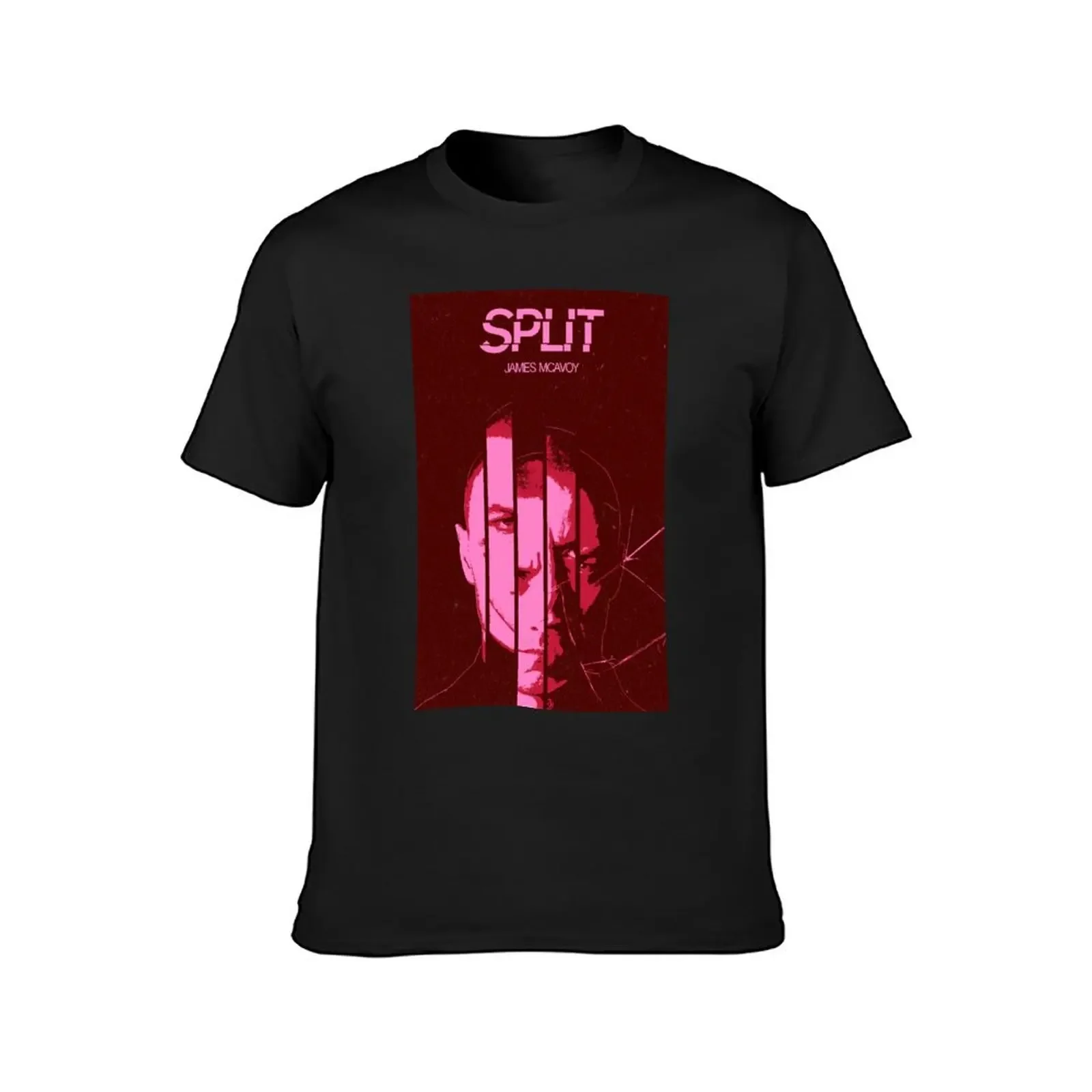 James McAvoy - Split Print. T-Shirt plus size tops Short sleeve tee cute tops black t-shirts for men