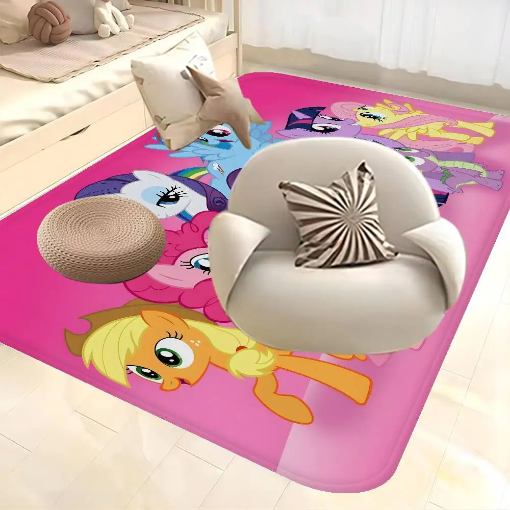 Cartoon M-My L-Little P-Pony Room Mats Cheaper Anti-slip Modern Living Room Balcony Printed Welcome Rug