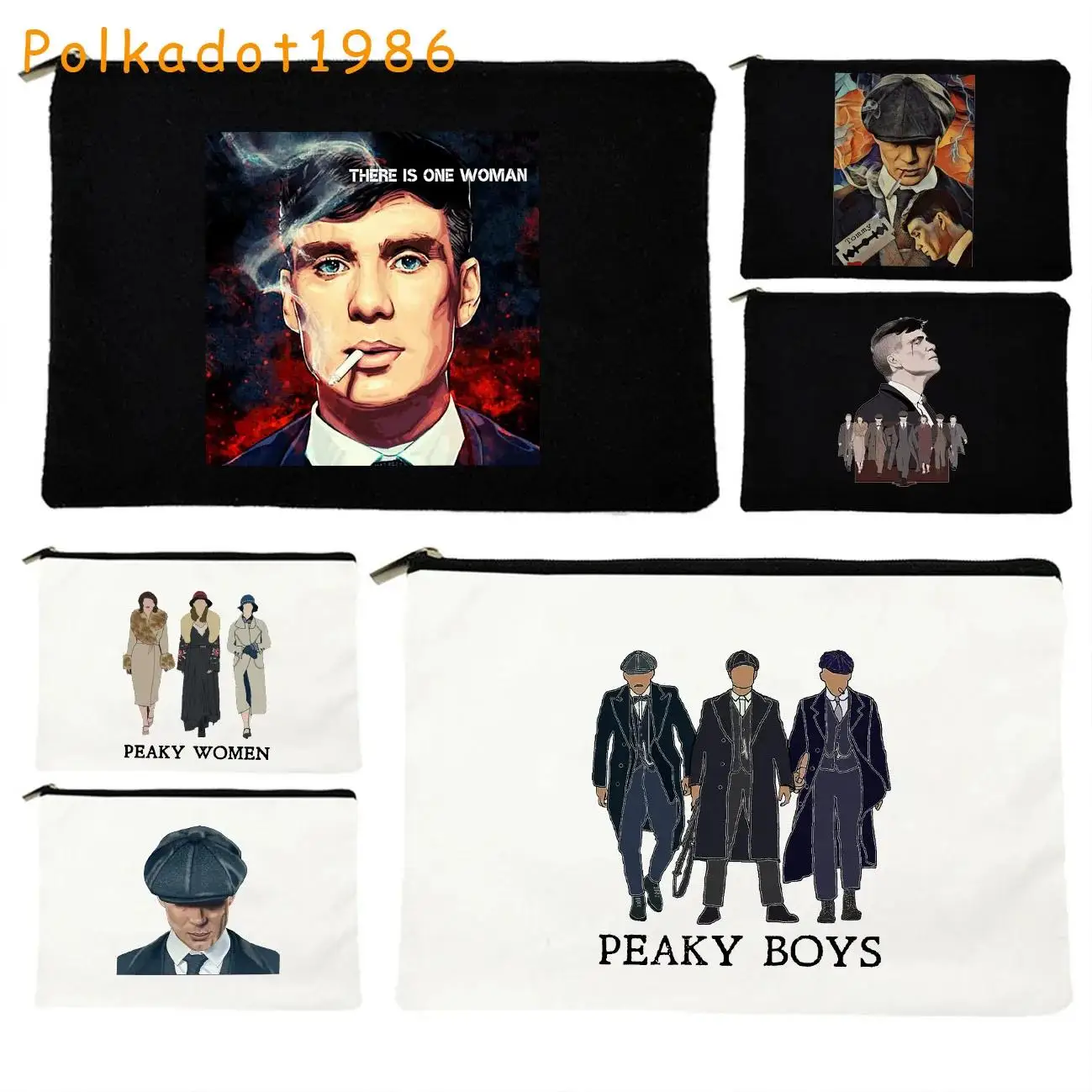 Peaky Blinders Tommy Shelby Low Poly Art Canvas Poster  Cillian Murphy Wall Decor for Fans Boys and Gifts  Makeup Bag School Pen