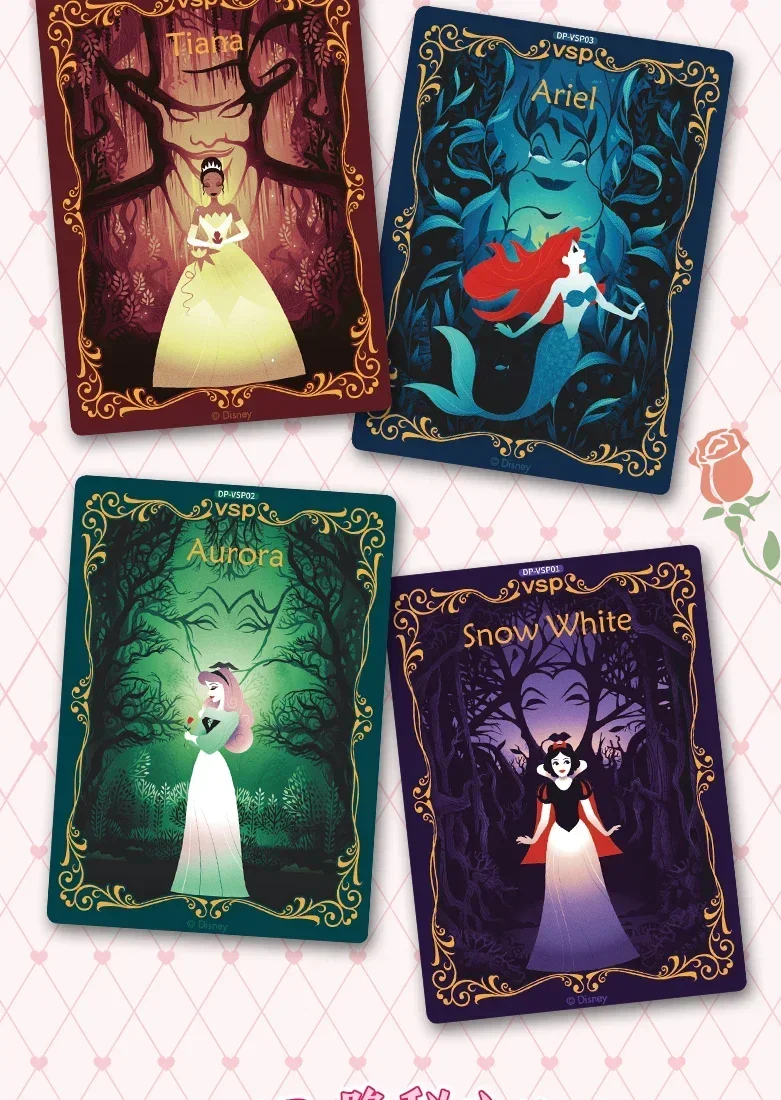 Genuine Disney Princess Card Magic Fairy Tale Series Card Cinderella Snow White Cartoon Character Collection Card Toy Gift