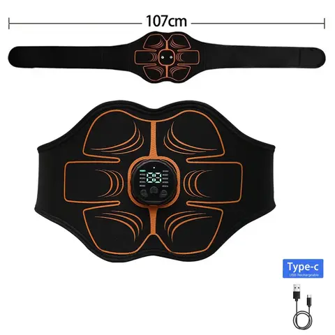 스마트 Abs 트레이너 복부 토닝 벨트 근육 토너 전기 USB 충전 바디 허리 배꼽 마사지 홈 체육관 피트니스 장비