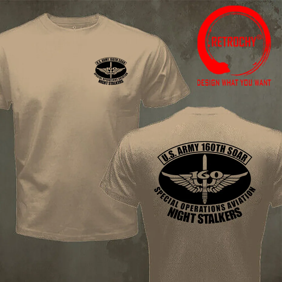 US Army Airborne 160th Soar Night-Stalkers T-Shirt Stylish Fashion Cotton Streetwear Hip Hop Men's T Shirt Men Plus Size S-5XL