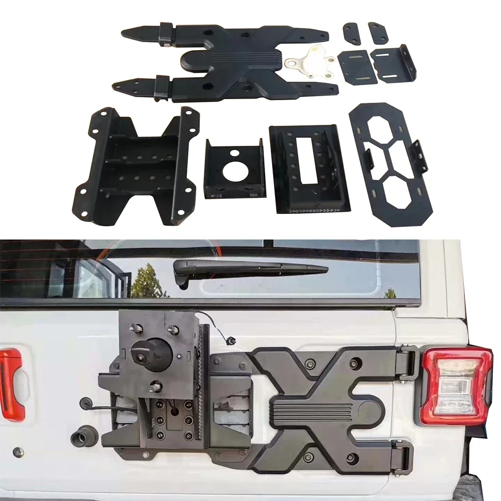 

Hinge And Spare Tire Carrier Tailgate Reinforcement Kit Oversized Spare Tire For Jeep Wrangler JL 2018+ JL1132 LantSun