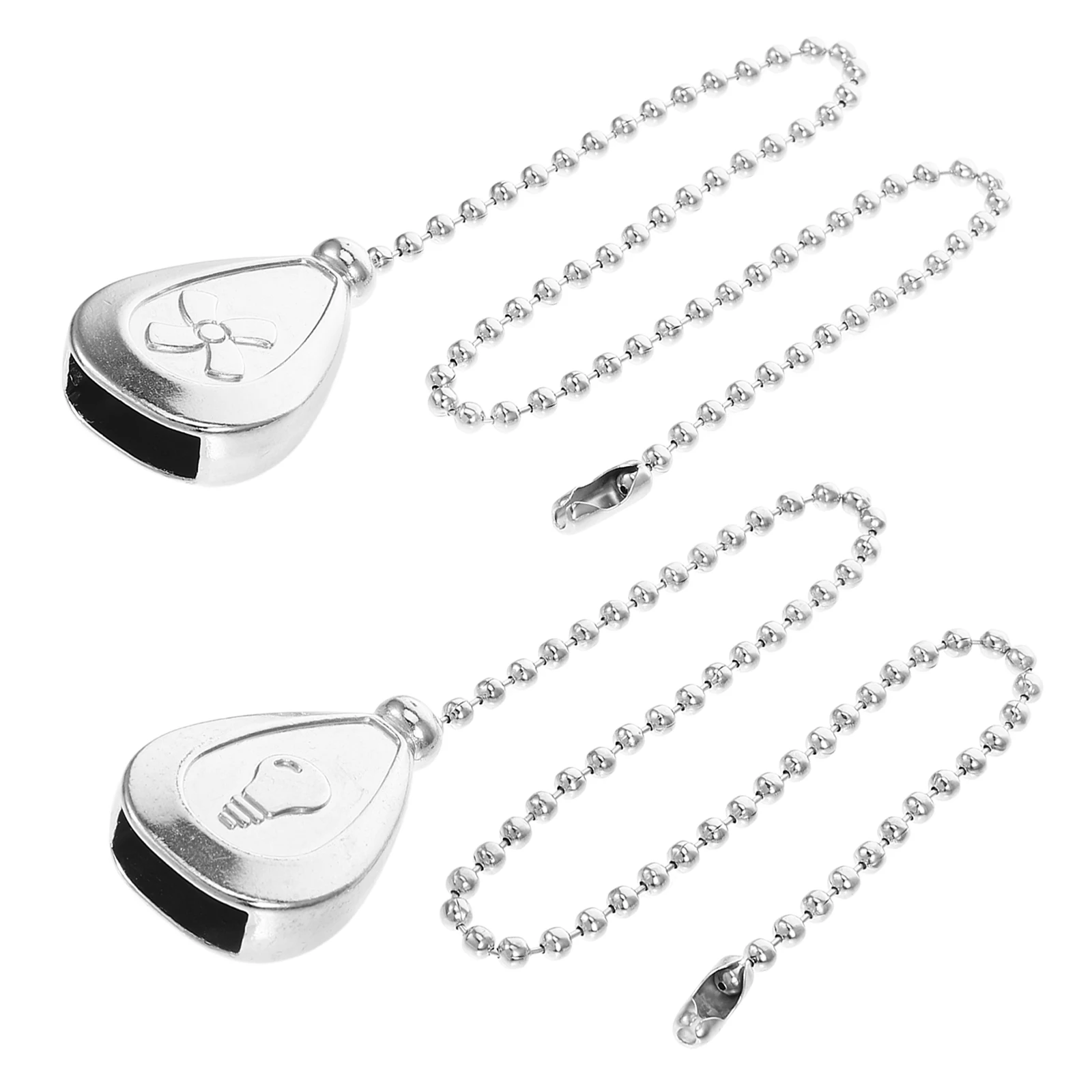 

2pcs Ceiling Fan Pull Chain Light Fixture Adjustable Pendant Lamp Beads Extender Ornament For Fan Switch Control
