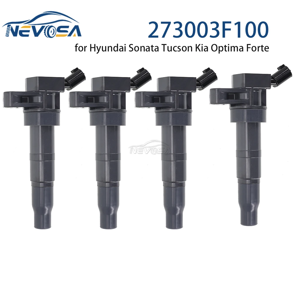 4PCS Ignition Coils UF611 For Hyundai Santa Fe Sonata Tucson ix35 Genesis for Kia Forte Optima Sportage 273003F100 273002G700