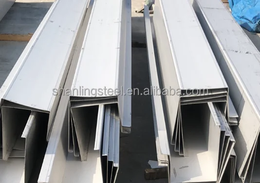 Stainless Steel Gutter Rain Gutter 304 Processing Custom U-shaped groove 201 Structure Drainage Trough