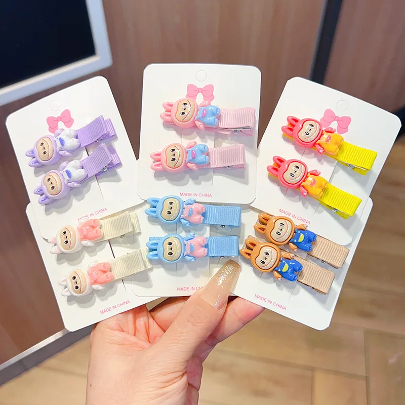 

Labubu Hair Clips Cartoon Cute Children Elf Hair Clips Hair Accessories Duckbill Clip Headdress Side Clip Bangs Clip Girl Gift