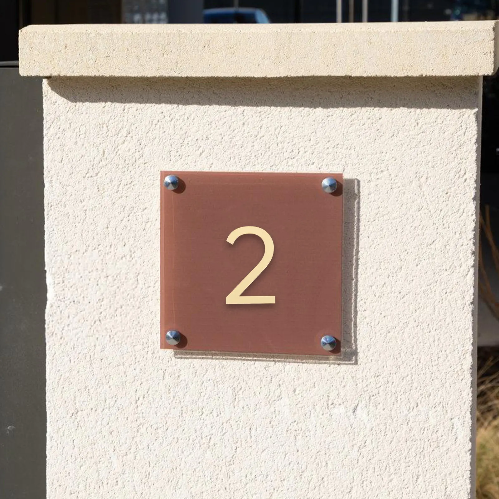 10Pcs Acrylic House Number Set 0-9 Easy Install Adhesive Number Signs for Outdoor Indoor Mailbox Apartment Office Hotel Room