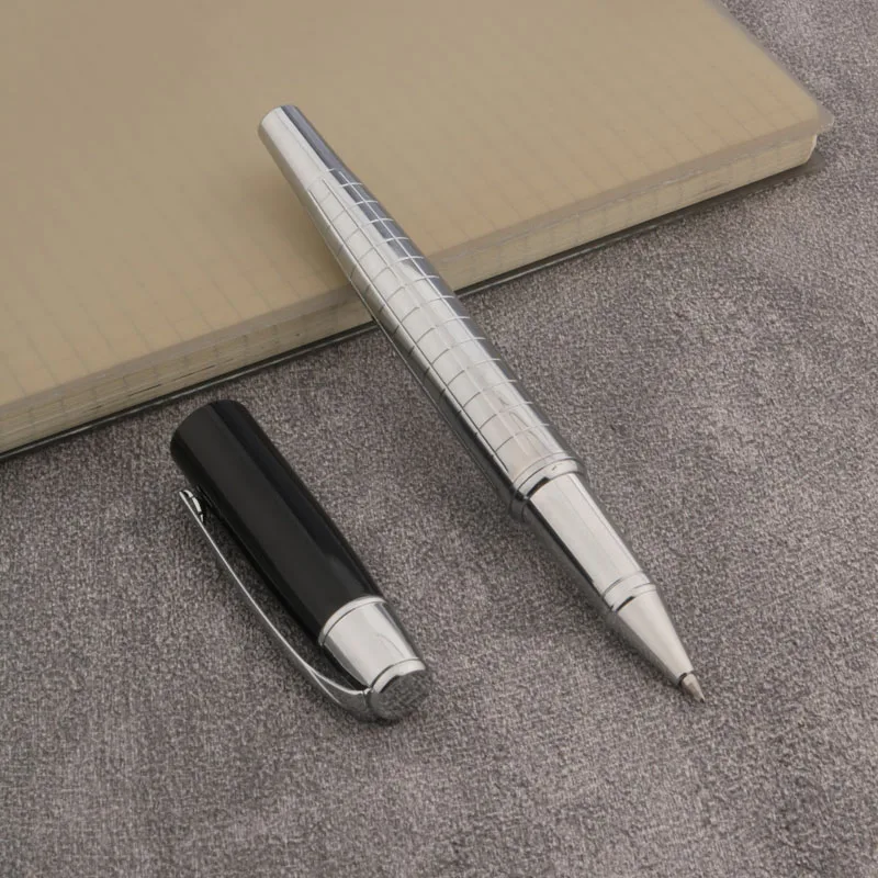 High quality Silver accessories metal white chess board Rollerball Pen ink pens ballpoint pen Office Supplies