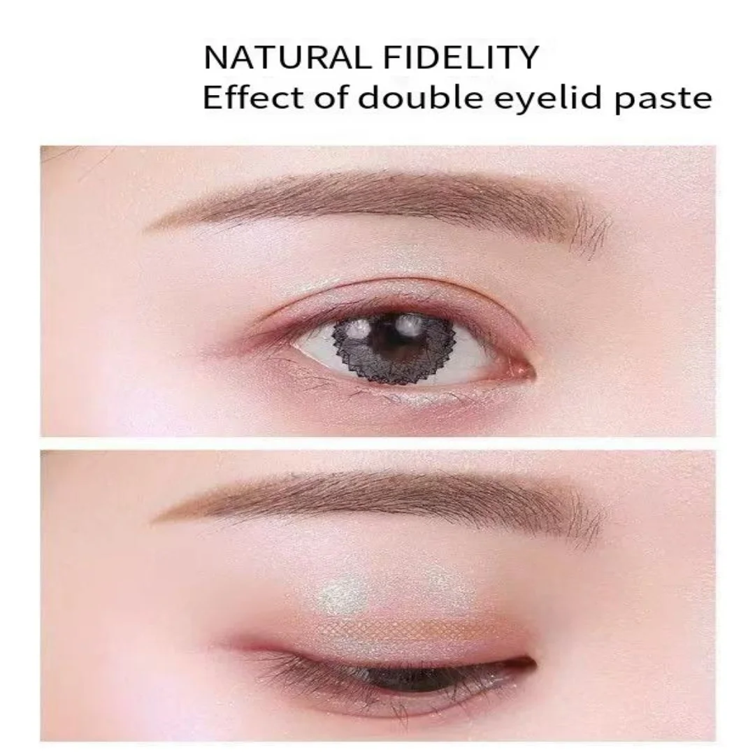 สติกเกอร์เปลือกตาสองชั้นที่มองไม่เห็นโปร่งใสตาโตธรรมชาติยกสติกเกอร์เปลือกตาสองชั้นลูกไม้ตาข่ายไร้รอย