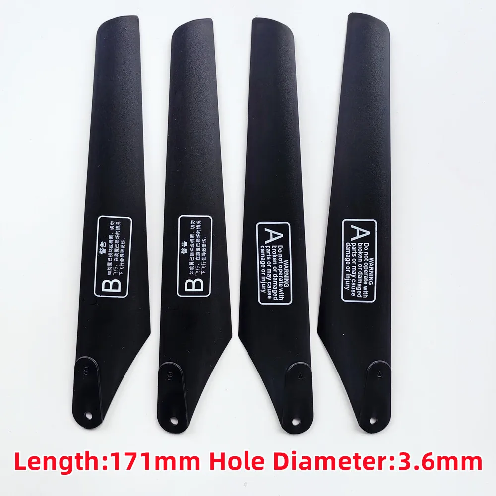 RC Helicopter Propellers 7cm/9cm/15cm/16cm/17cm/20cm/24cm Fans Blades Paddle CW CCW Black A B Props Universal for Aircraft Model