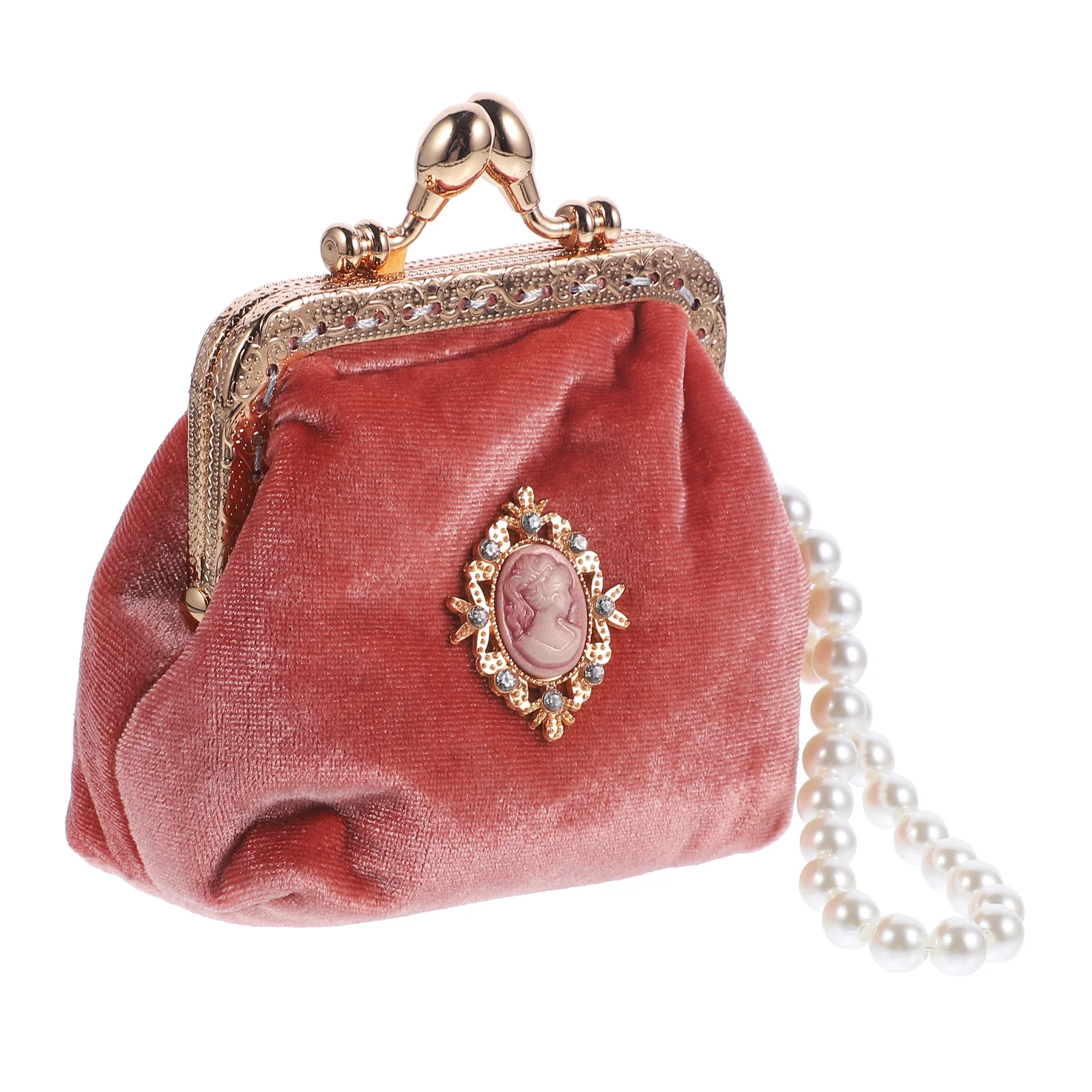 

Retro Gold Bag Mini Coin Purse Women Travel Cute Clutch Lightweight Fashion Change Vintage Style Portable Wallet