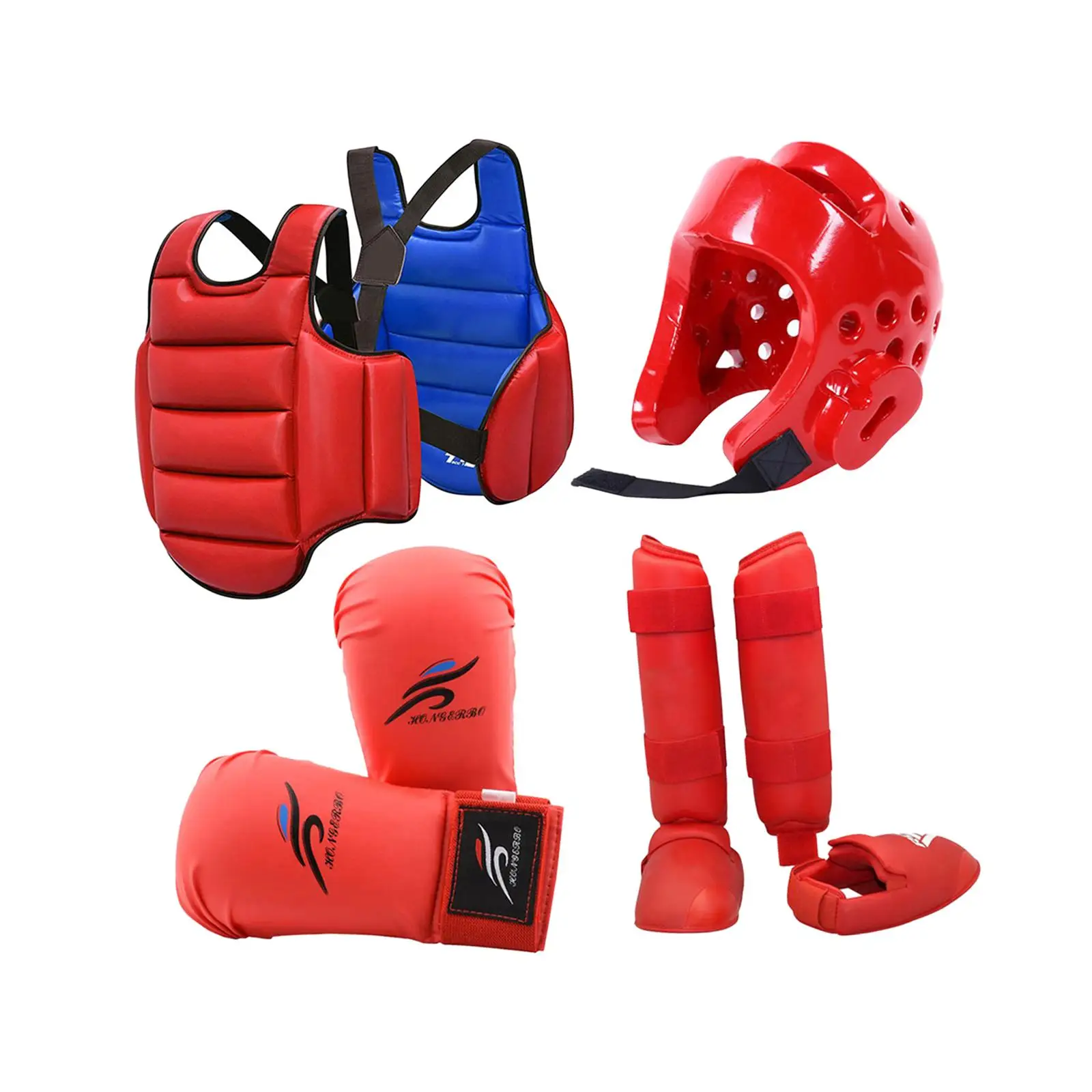 Karate Sparring Gear Set Optimum Including Headgear And Gloves Suitable For All Training Circumstances