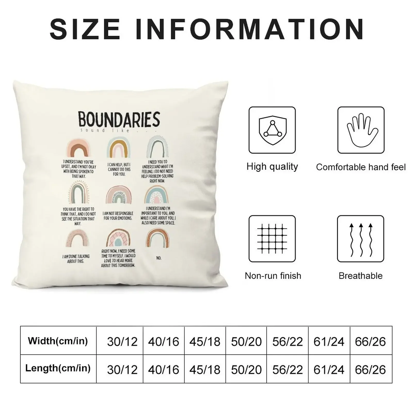 Boundaries Mental Health Reminder for Counselors Throw Pillow Cushions For Sofa Pillowcases Bed Cushions pillow