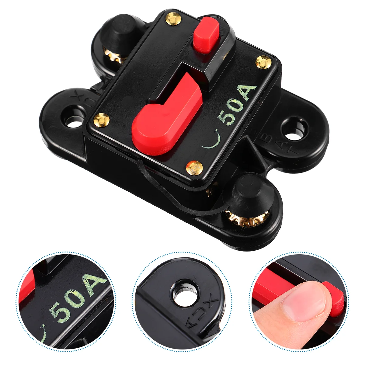 Fuse Holder Recovery Circuit Breaker Self-recovery Reset Power Supply Automatic Audio Inverter Alloy