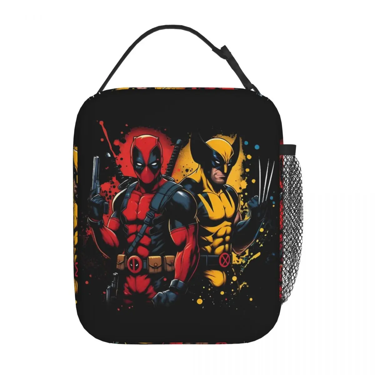 

Deadpool And Wolverine Superhero Thermal Insulated Lunch Bags for Travel Movie Film 2024 Portable Bento Box Thermal Cooler Box