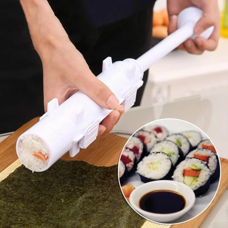 Máquina para Hacer Sushi, Molde Cilíndrico para Enrollar, Fácil de Usar, Herramienta Multifuncional e Higiénica para Sushi, Accesorios de Cocina para Sushi