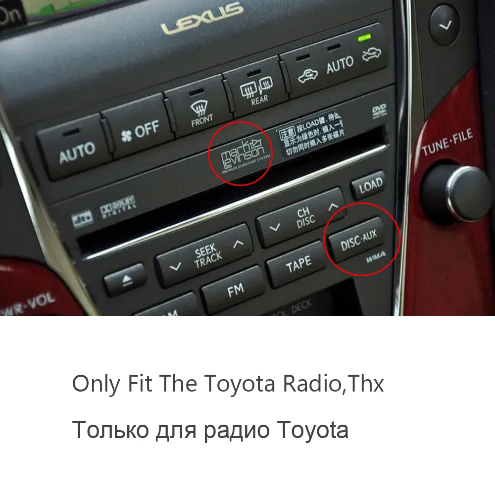 6 Pin Car Bluetooth 5.0 CD Radio Aux Audio Music Hands-Free Microphone  Adapter Cable For Toyota Lexus lS300 lx2016 570 ES350