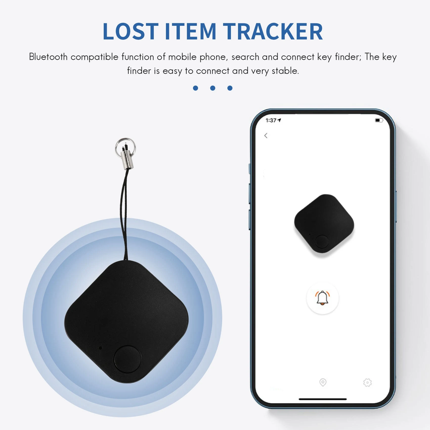 Y22A-2-Pack Schlüsselfinder-Artikel, ultradünner Bluetooth-Smart-Tracker für verlorene Gegenstände mit austauschbarem Akku für Gepäck und Geldbörsen